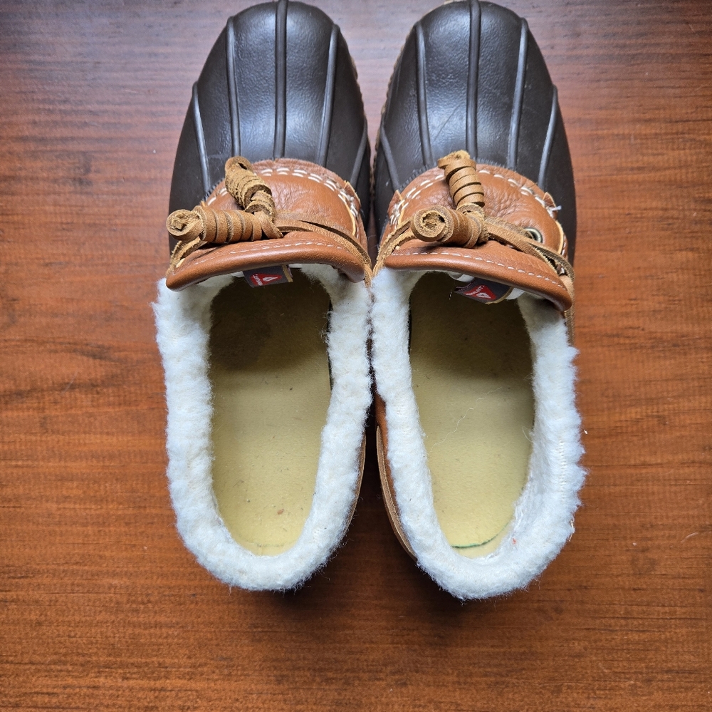LL Bean Rubber Moc Sherpa Lined Bean Boot Women's 6